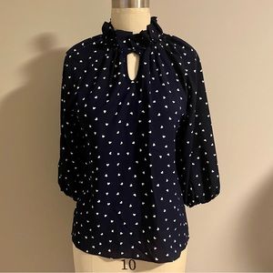 Ruffle collar blouse